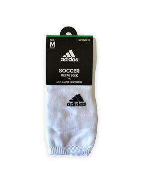 𝅺adidas Metro OTC  Soccer Socks White Men’s Size Medium